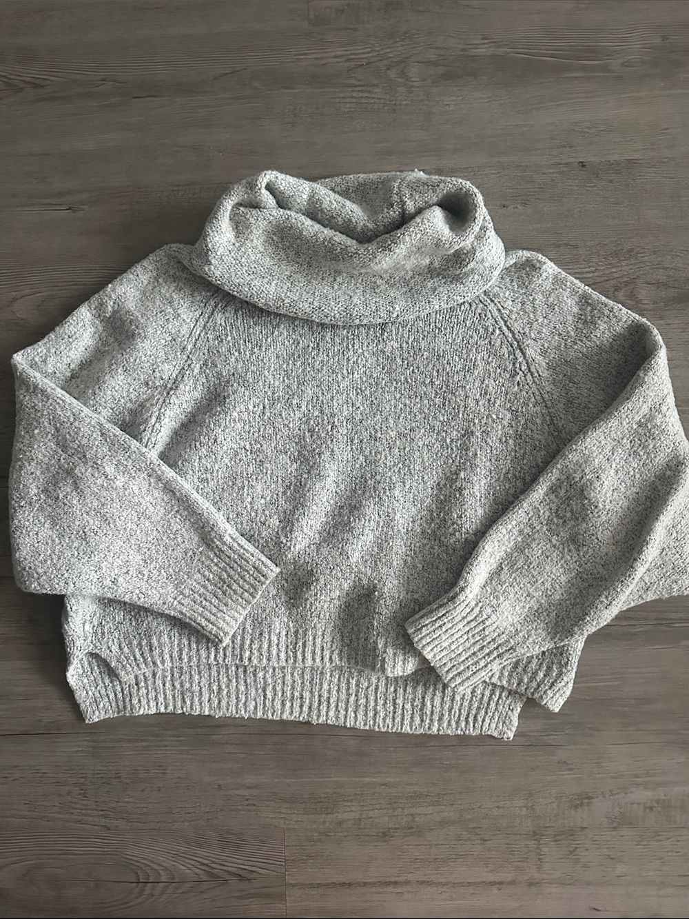 Women's Gray Cozy Cowl Neck Sweater